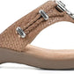 WHITE MOUNTAIN Womens Shoes 41 / Brown WHITE MOUNTAIN - Cushioned Flip Flop Slipper