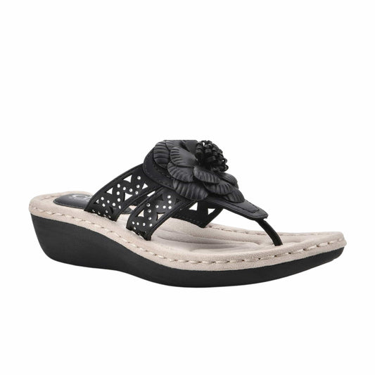 WHITE MOUNTAIN Womens Shoes 39 / Black WHITE MOUNTAIN - Wedge slippers