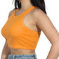 WILD FABLE Womens Tops S / Orange WILD FABLE - Basic Ribbed Cropped Top