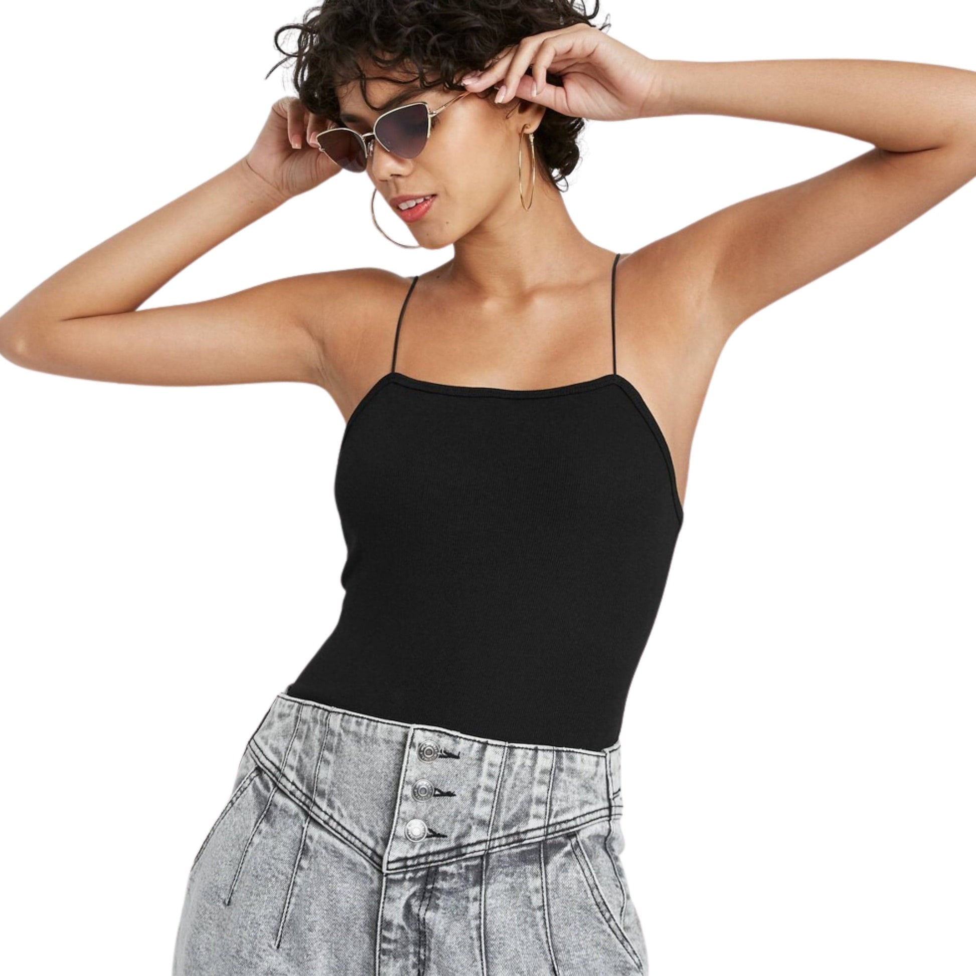 WILD FABLE Womens Tops S / Black WILD FABLE - Spaghetti Strap Bodysuit