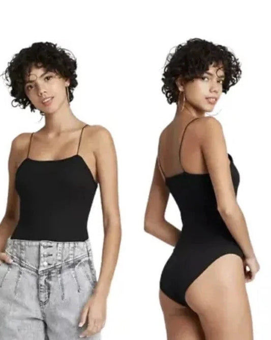 WILD FABLE Womens Tops S / Black WILD FABLE - Spaghetti Strap Bodysuit