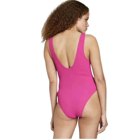 WILD FABLE Womens Tops XS / Fuchsia WILD FABLE - Textured Knit Versatile Tank Bodysuit