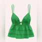 WILD FABLE Womens Tops XS / Green WILD FABLE - Tie-Front Tank Top