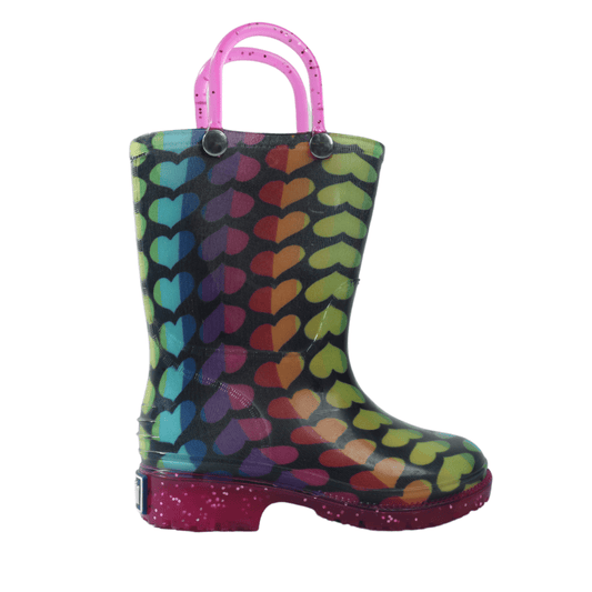 WILDKIN Baby Shoes 20 / Multi-Color WILDKIN - Rainbow Hearts Rain Boots