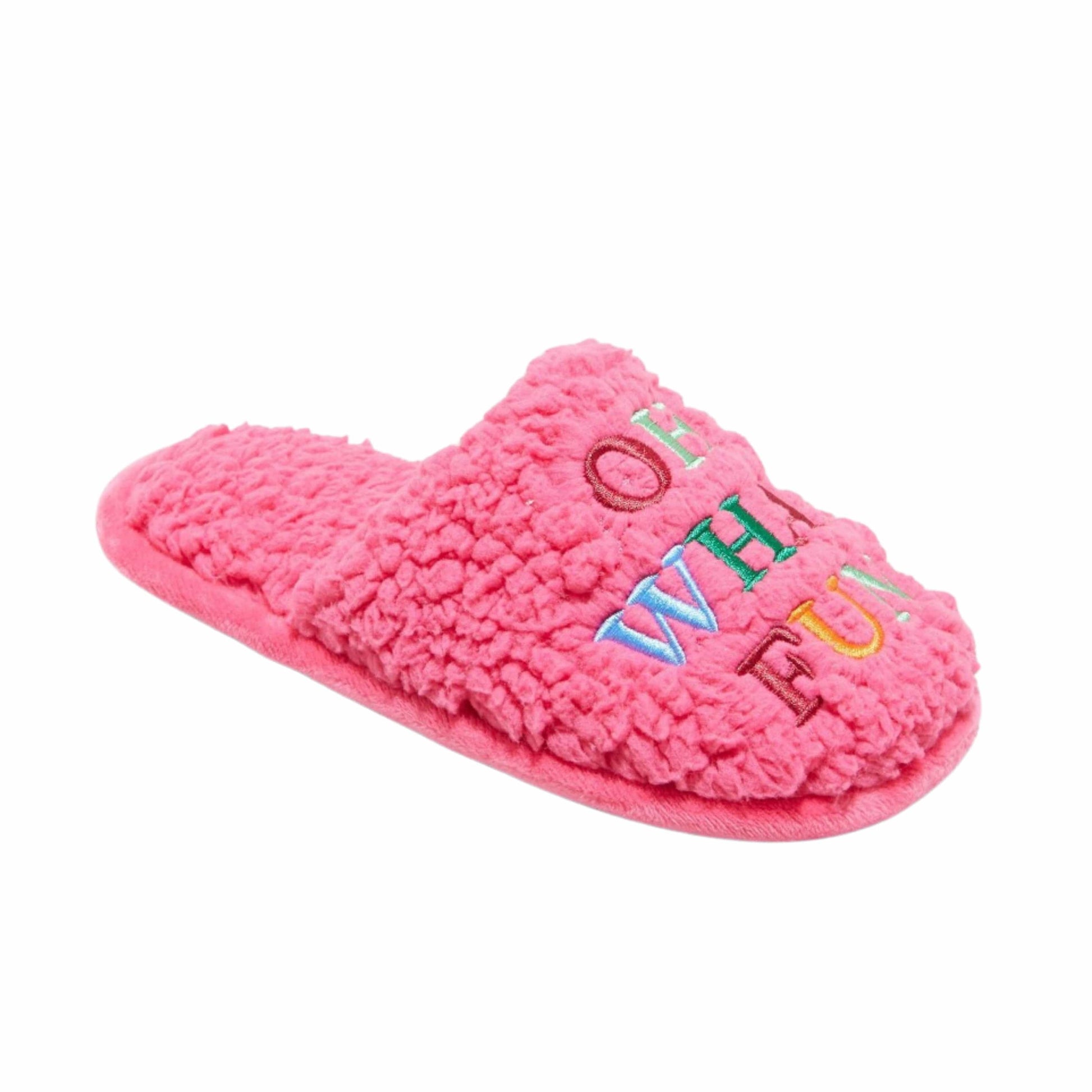 WONDERSHOP Kids Shoes 33 / Pink WONDERSHOP - ' Holiday Oh What Fun! Scuff Slippers