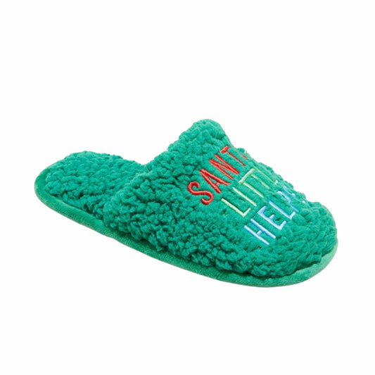 WONDERSHOP Kids Shoes 33 / Green WONDERSHOP - KIDS -  Holiday Santa's Little Helper Scuff Slippers