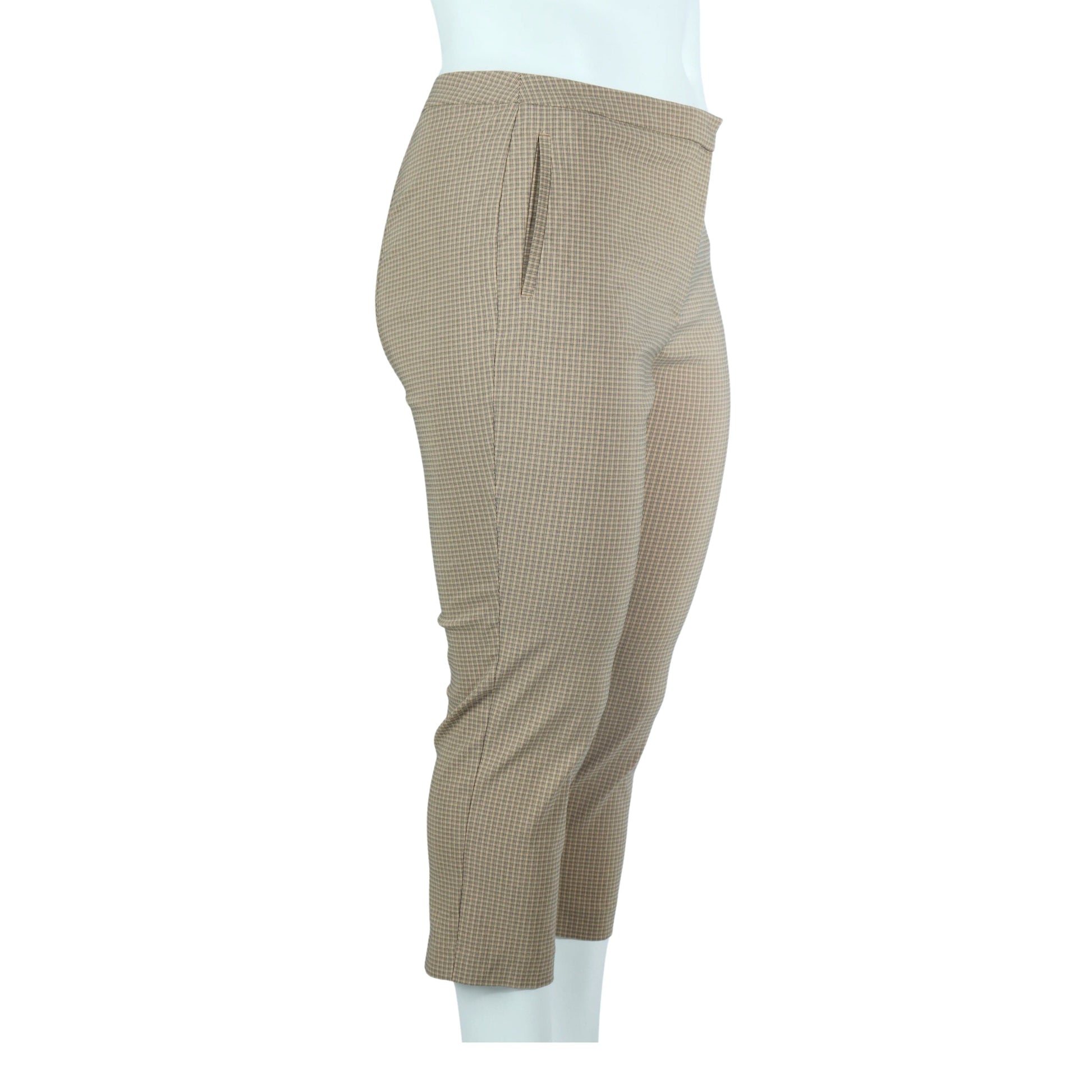 WORTHINGTON Womens Bottoms Petite XL / Beige WORTHINGTON - Plaid Classic Pants