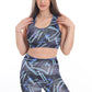 WOTTO Womens sports L / Multi-Color WOTTO - Cicle lines printed sports set