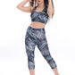 WOTTO Womens sports L / Multi-Color WOTTO - Cicle lines printed sports set