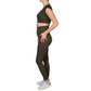 WOTTO Womens sports WOTTO - Half Sleeve Bustier High Waist Shapewear Leggings Set