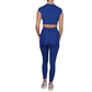 WOTTO Womens sports WOTTO - Half Sleeve Bustier High Waist Shapewear Leggings Set