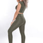 WOTTO Womens sports WOTTO - Half Sleeve Bustier High Waist Shapewear Leggings Set