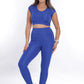 WOTTO Womens sports XL / Blue WOTTO - Half Sleeve Bustier High Waist Shapewear Leggings Set