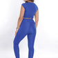WOTTO Womens sports WOTTO - Half Sleeve Bustier High Waist Shapewear Leggings Set