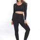 WOTTO Womens sports L / Black WOTTO - Long Sleeve Stretchy Set