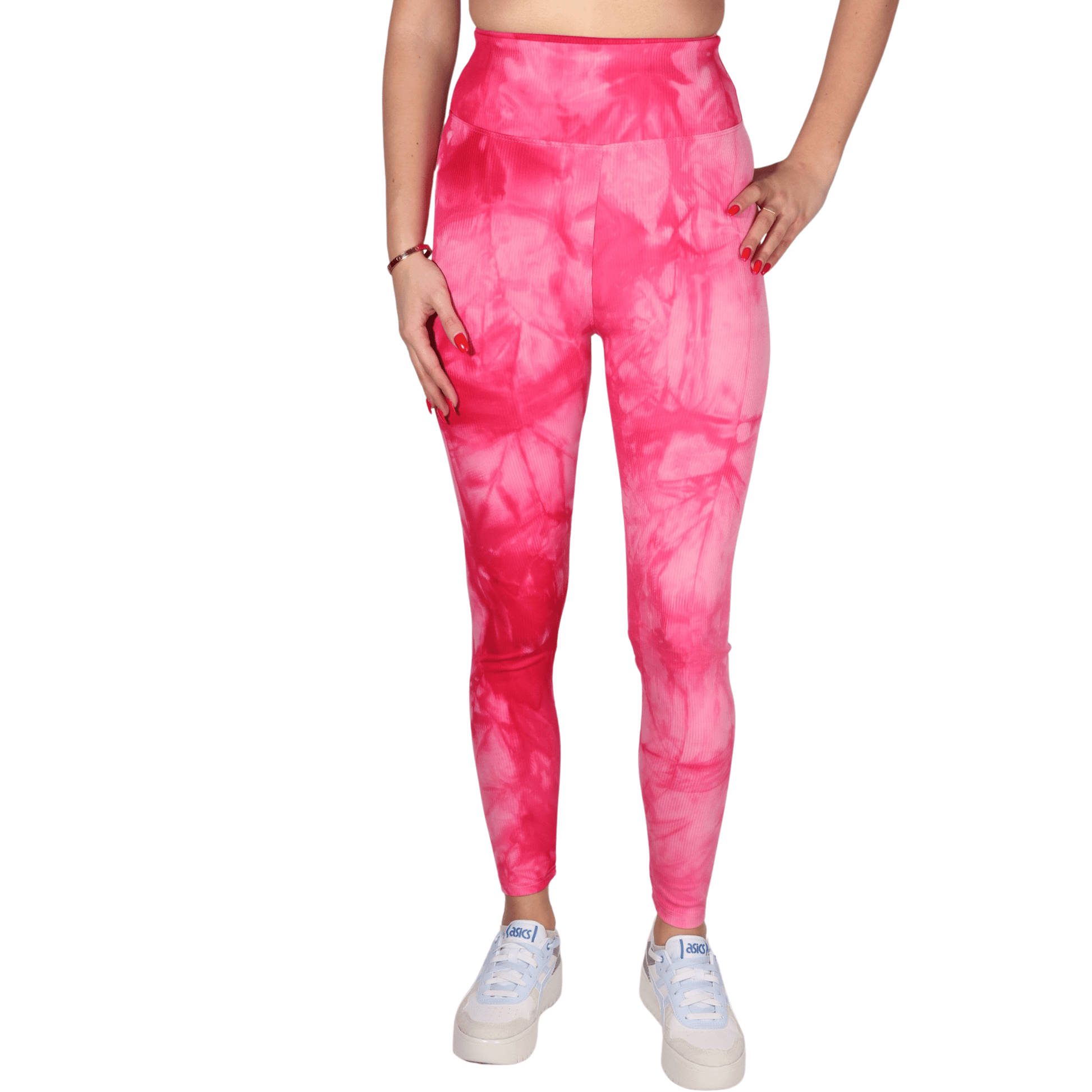 WOTTO Womens sports L / Multi-Color WOTTO - Tie dye ribbed leggings