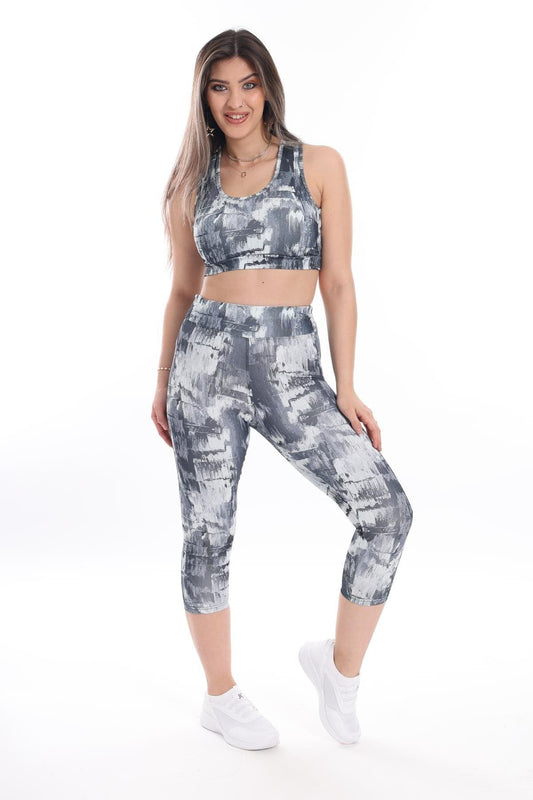 WOTTO Womens sports L / Multi-Color WOTTO - Two set Digital printed sports Set
