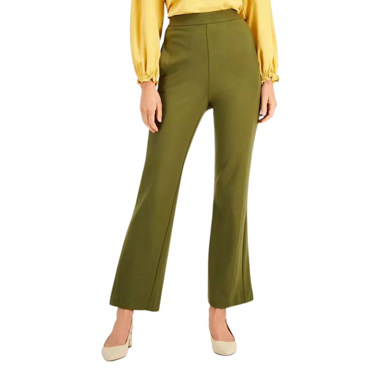 ALFANI Womens Bottoms L / Green ALFANI - Stretch Wear to Work Straight Leg Pants