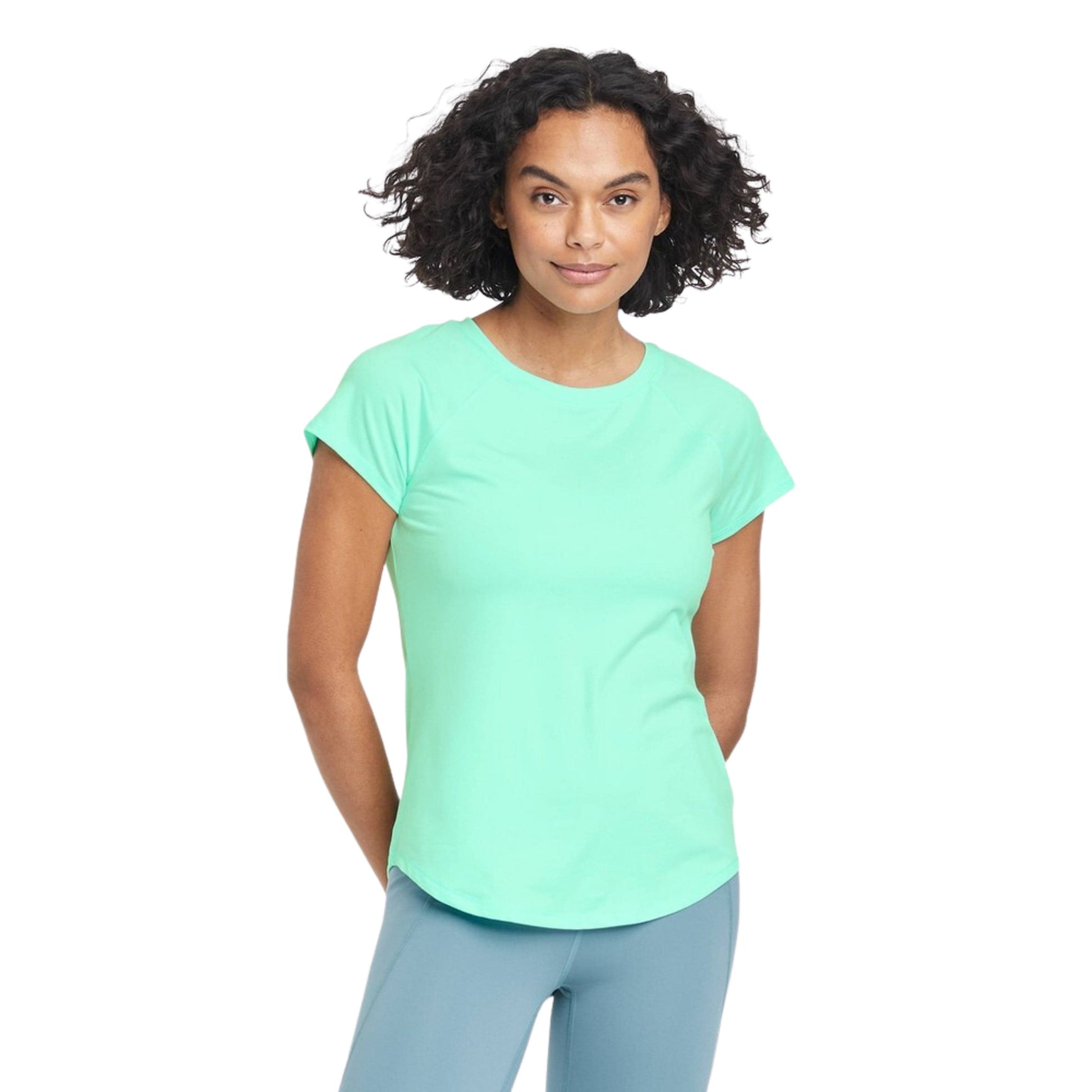 ALL IN MOTION Womens Tops XS / Blue ALL IN MOTION - Crewneck Short Sleeve T-Shirt