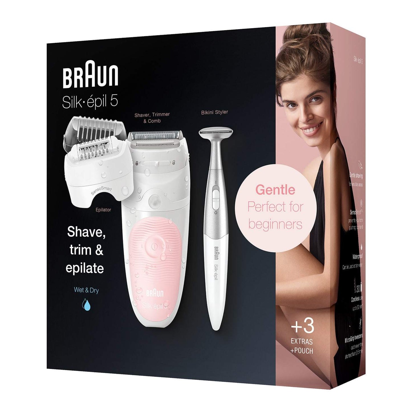 BRAUN Personal Care BRAUN - Epilator With 3 Extras Including Bikini Styler