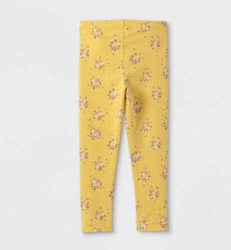 CAT & JACK Girls Bottoms 5 Years / Yellow CAT & JACK -  Floral Leggings