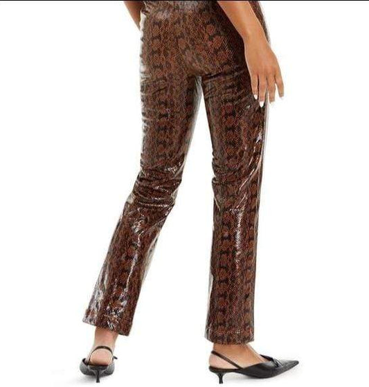 DANIELLE BERNSTEIN Womens Bottoms DANIELLE BERNSTEIN - Faux Snakeskin Pants