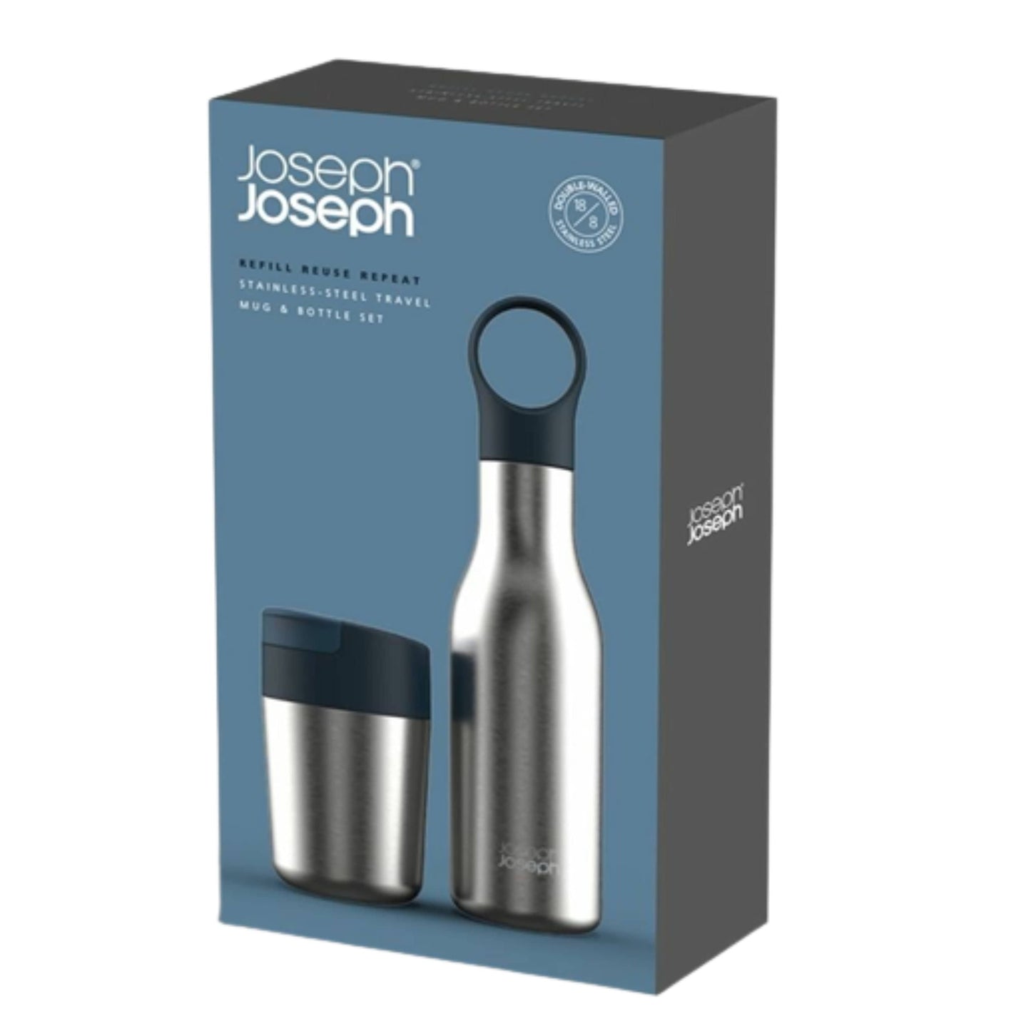 JOSEPH JOSEPH Kitchenware JOSEPH JOSEPH - mug & bottle set steel