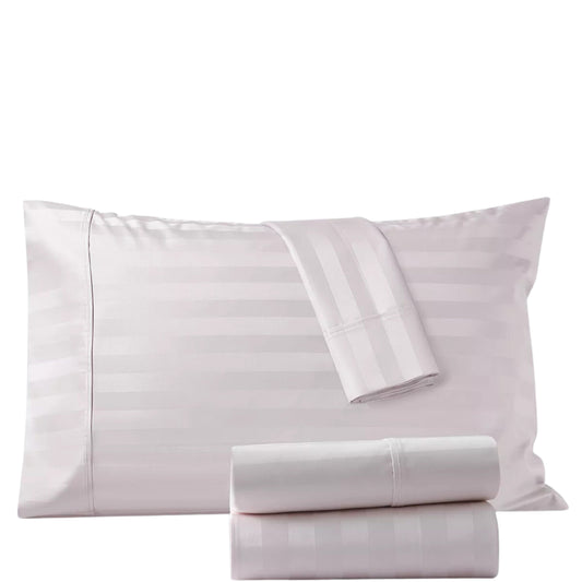 KENSINGTON GARDEN Sheet Sets Queen / Pink KENSINGTON GARDEN - Woven Stripe Queen Sheet Set