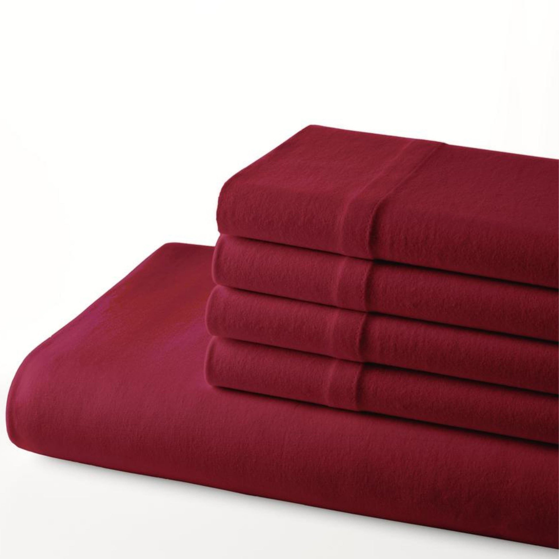 NAUTICA Sheet Sets Twin / Burgundy NAUTICA -  3-Piece Fitted Sheet with Bonus Pillowcase Set