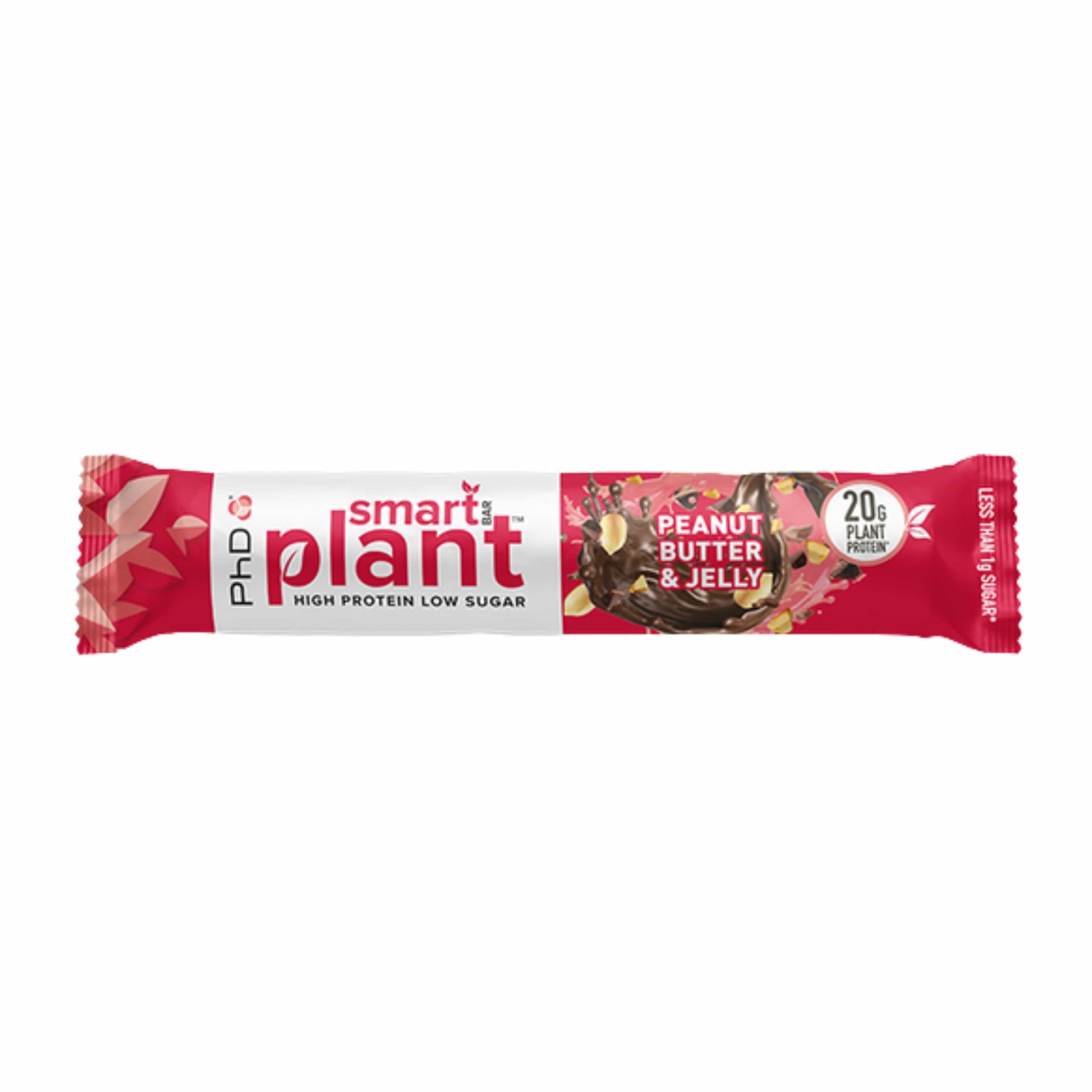 PHD Sports Supplements Peanut Butter and Jelly PHD - Smart Bar Plant 12x64g