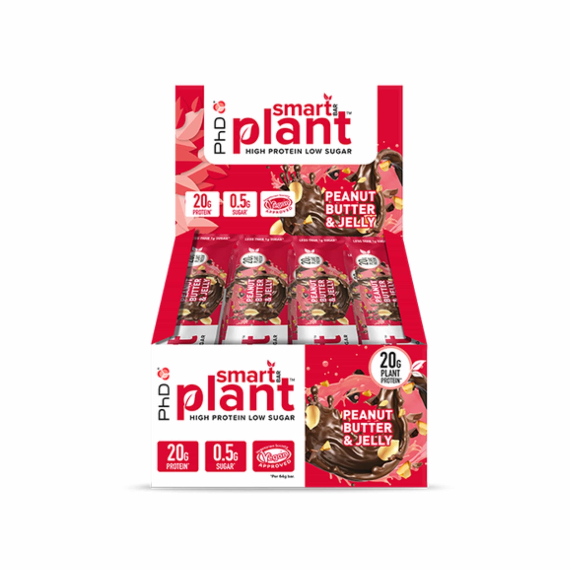 PHD Sports Supplements PHD - Smart Bar Plant 12x64g