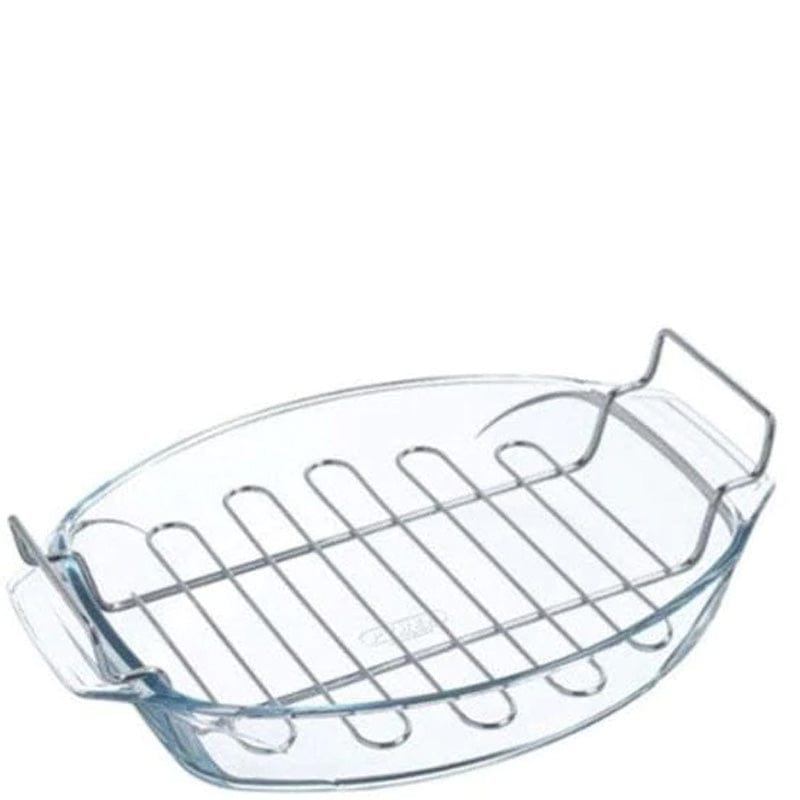 PYREX Kitchenware PYREX - Optimum Oval Roaster With Rack 39 cm x 27 cm