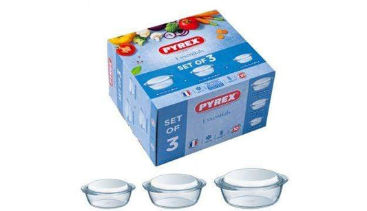 PYREX Kitchenware PYREX - Set Of Essentials Casserole With Lid - 3 Pieces