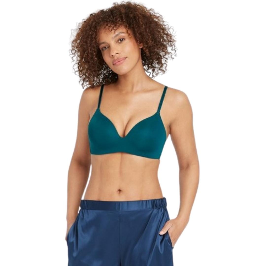 TARGET BRA womens underwear 38D / Green TARGET BRA - Bliss Lightly Lined Wirefree Bra - Auden