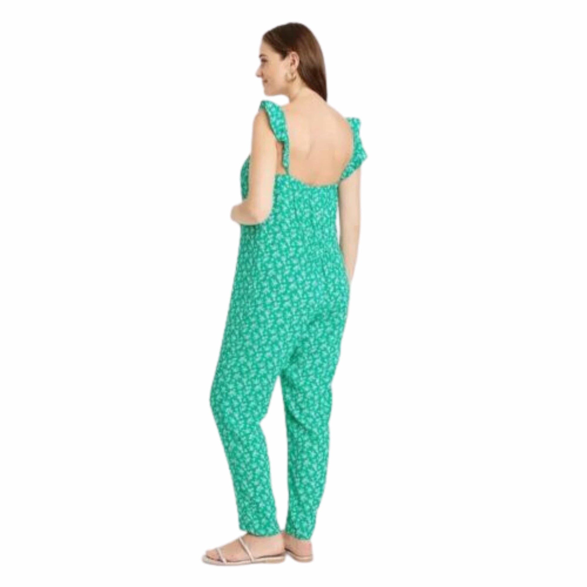 THE NINES Womens Overall XS / Green THE NINES - Maternity Jumpsuit Floral